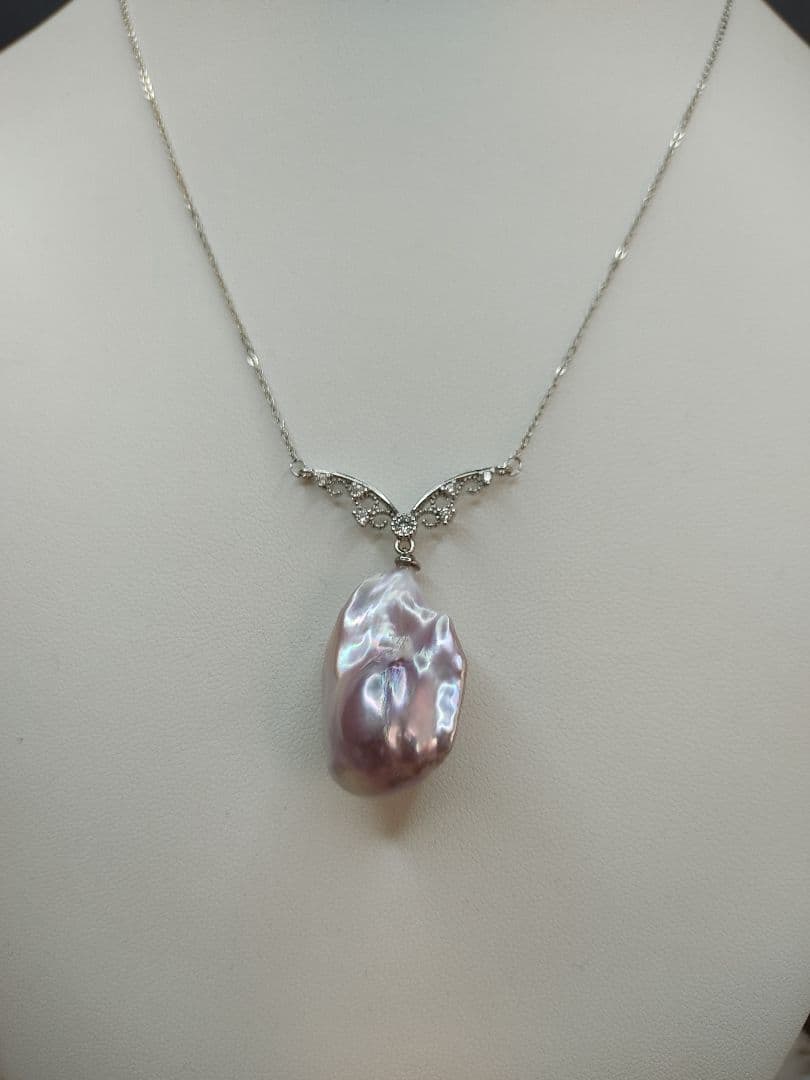 お客様ご確認用　本真珠　淡水オイスターバロックパール　大粒　ネックレス