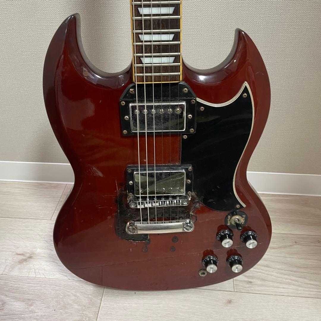Gibson風　SG チェリーレッド エレキギター　現状品