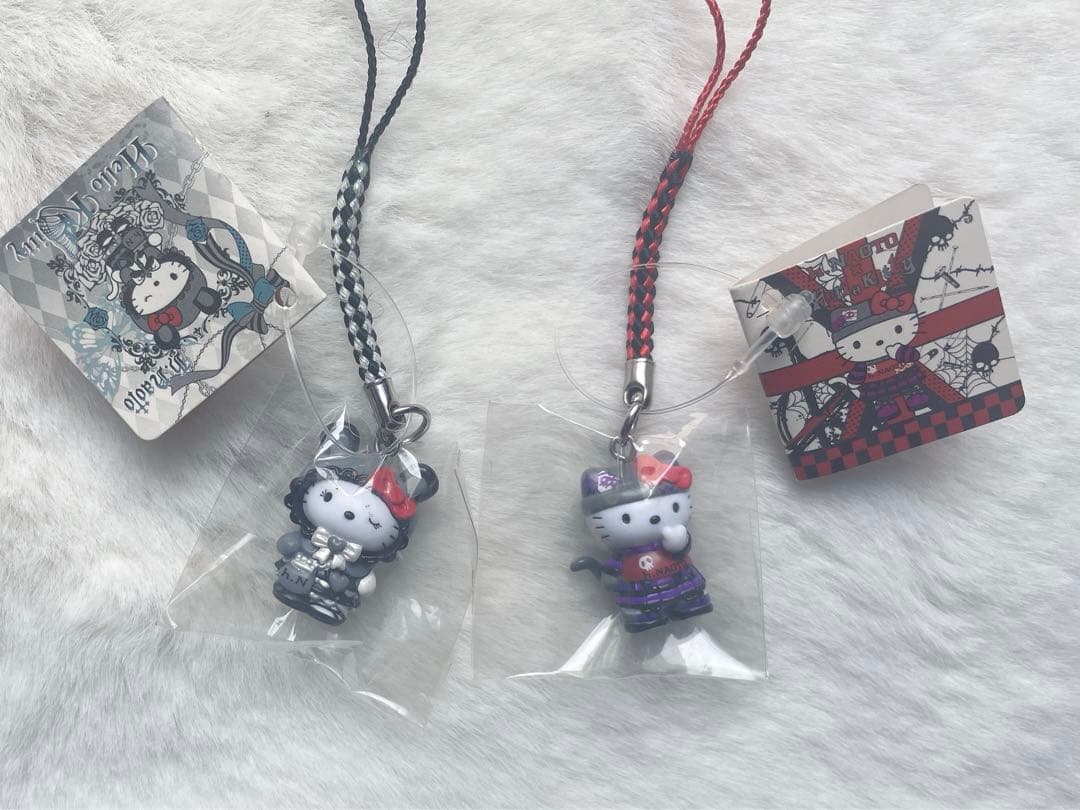 h.naoto・パンクバージョン、限定キティ根付ストラップ レア ハロー