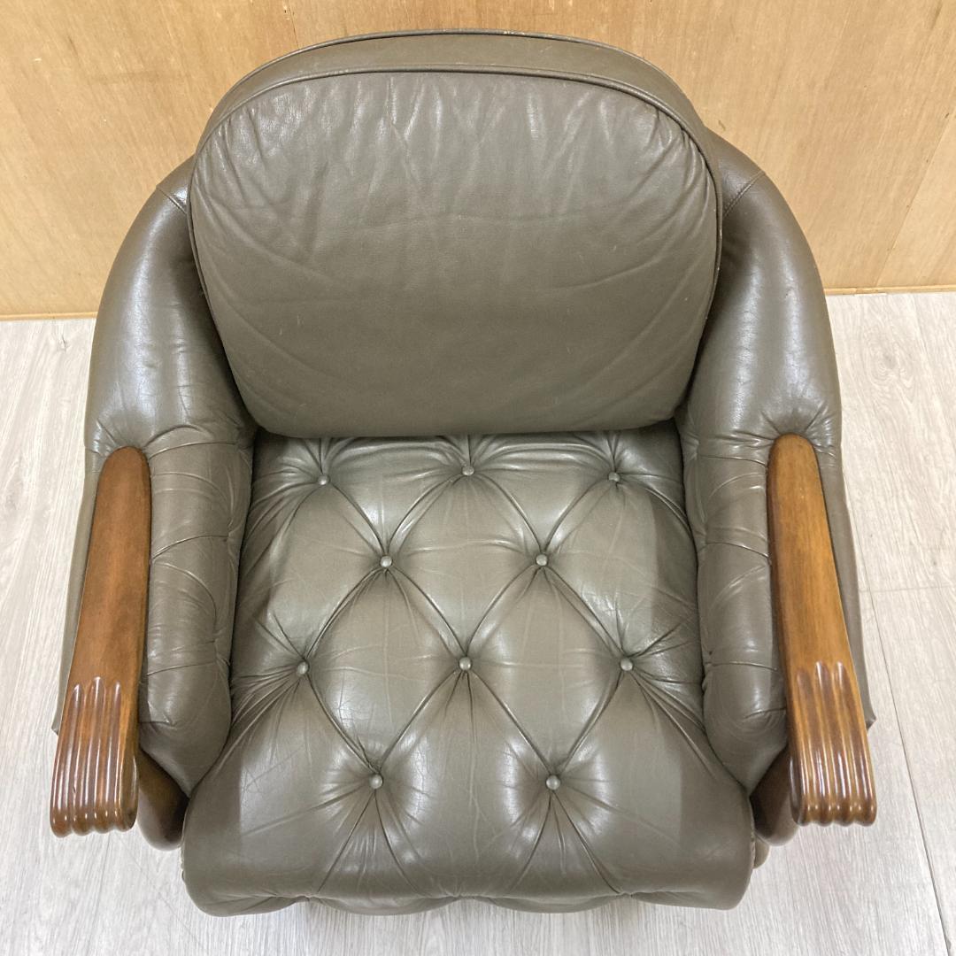 【マルニ】ベルサイユ　本革　アームチェア 1人掛けソファ　シングルソファ　B