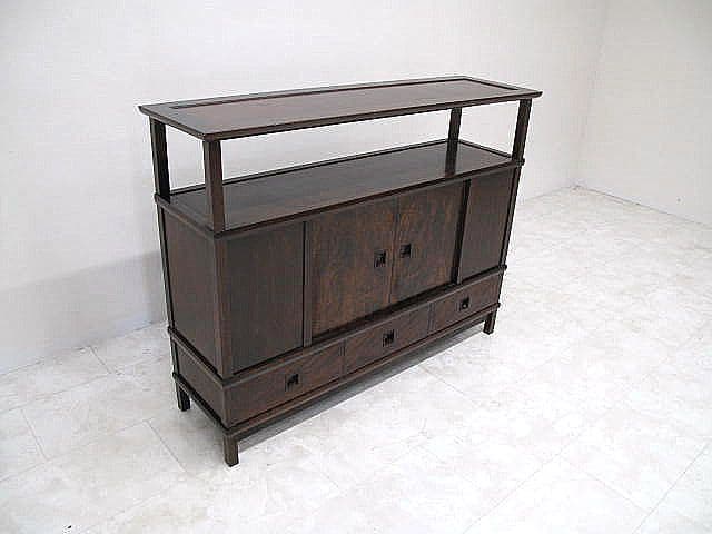 松本民芸家具 ミズメザクラ無垢材サイドボード 　飾り棚 茶棚　希少モデル