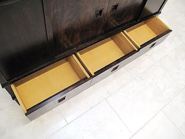 松本民芸家具 ミズメザクラ無垢材サイドボード 　飾り棚 茶棚　希少モデル