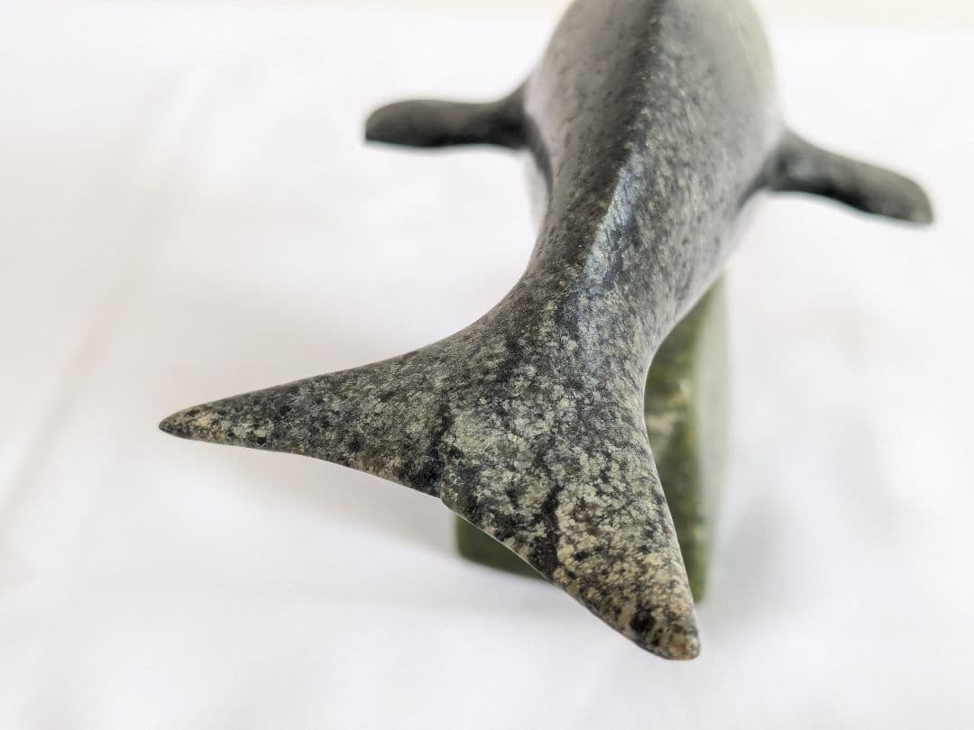 エスキモーアート ストーン イルカ オブジェ 置物 ヴィンテージ