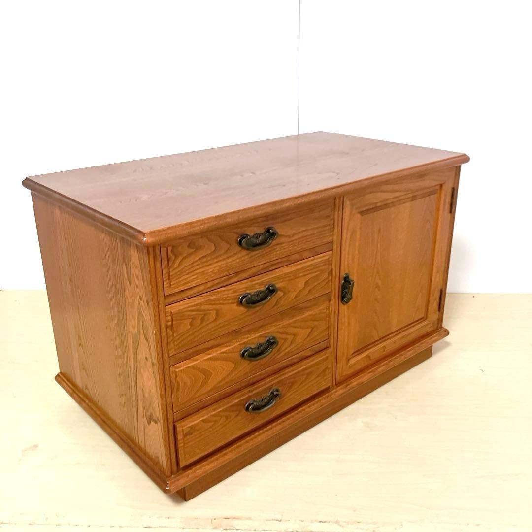 天然木　木製　チェスト　サイドチェスト　サイドラック　ローボード　箪笥