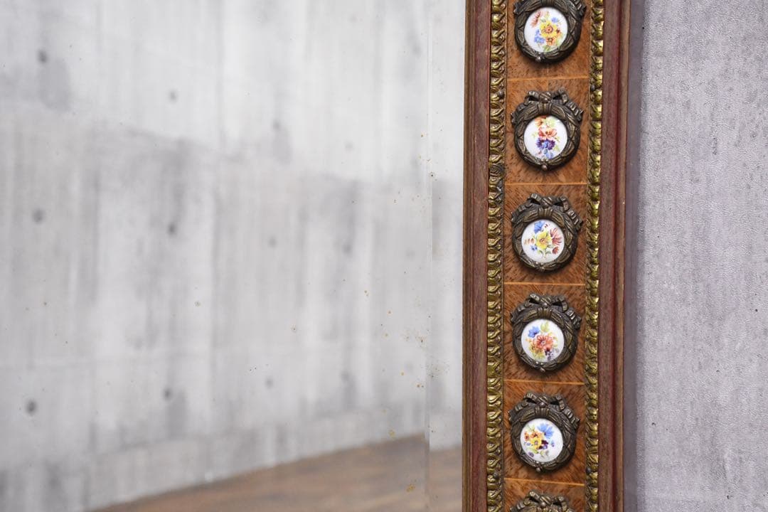 ECK74 スペイン最高級 マリネール ウォールミラー 真鍮 陶板装飾