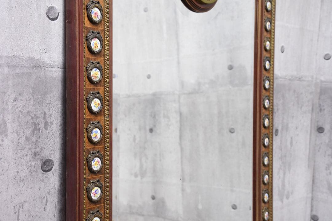 ECK74 スペイン最高級 マリネール ウォールミラー 真鍮 陶板装飾