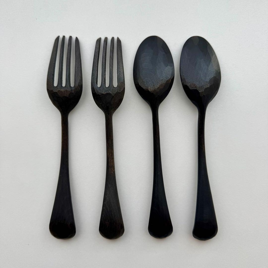 眞島拓さん　カトラリー4本セット　カトラリー　漆　新品未使用品