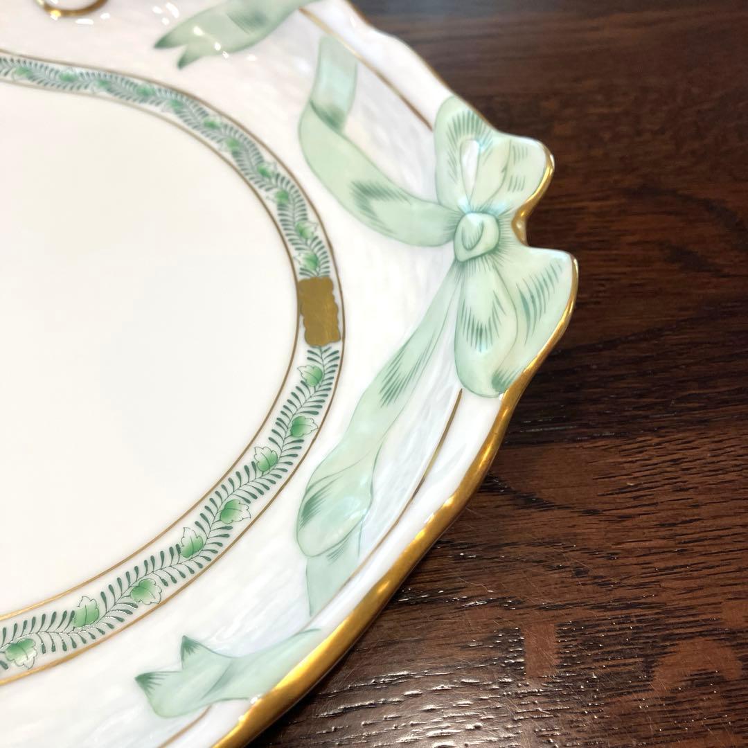 ヘレンド　アポニーグリーン　パーティートレイ