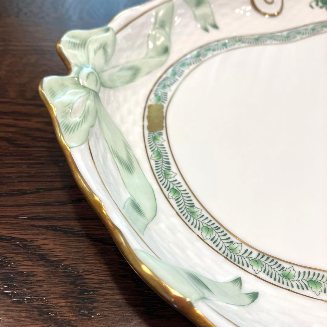 ヘレンド　アポニーグリーン　パーティートレイ