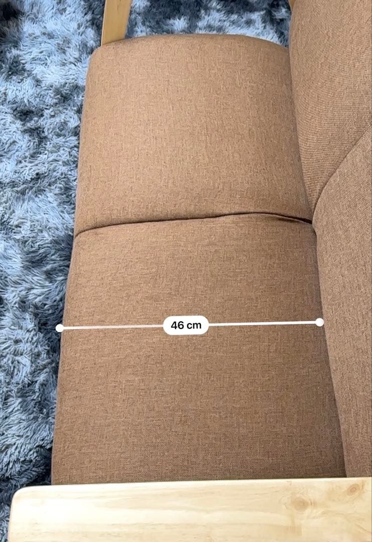 2人掛け コンパクトソファ ブラウン