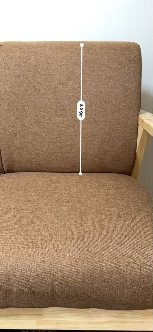 2人掛け コンパクトソファ ブラウン