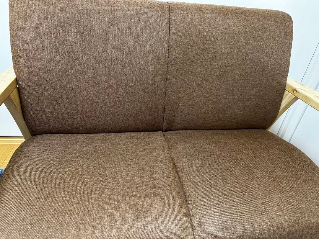 2人掛け コンパクトソファ ブラウン
