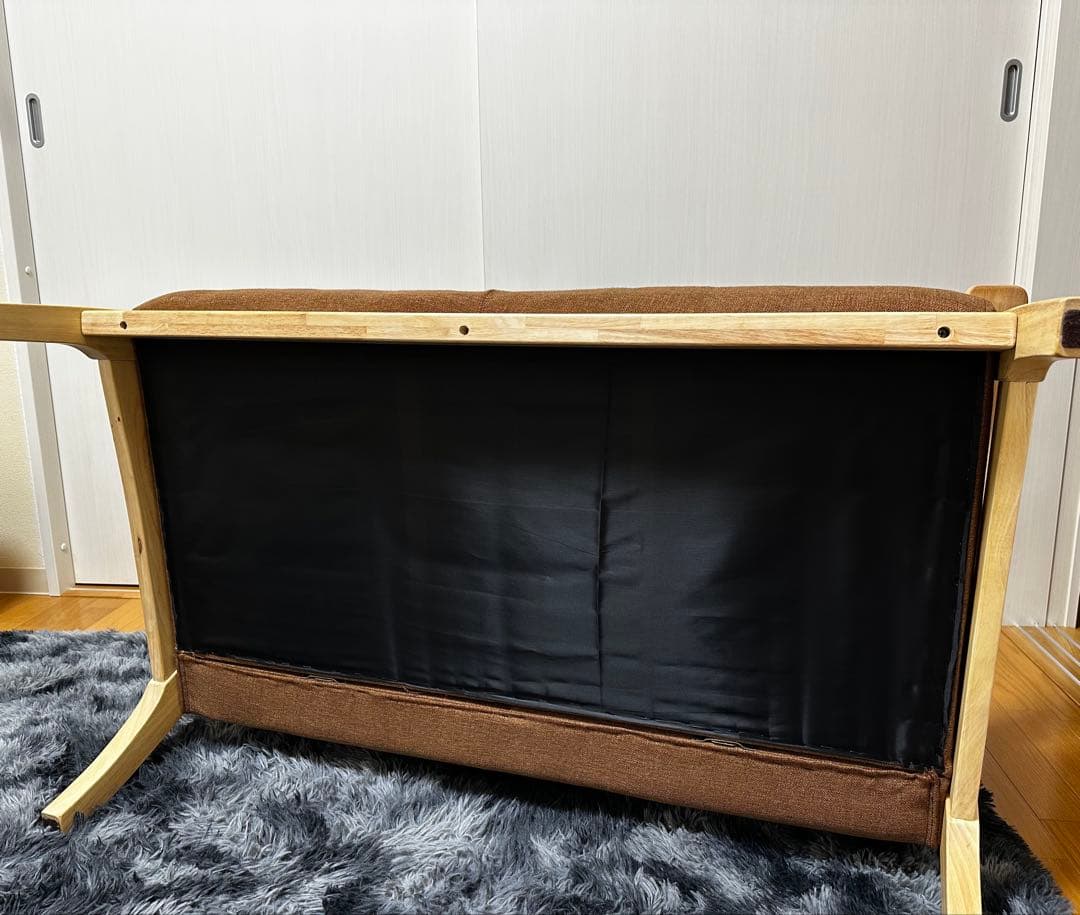 2人掛け コンパクトソファ ブラウン