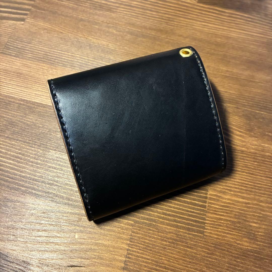 ショートトラッカーウォレット MARYAM社 ホースバット 丘染めブラック