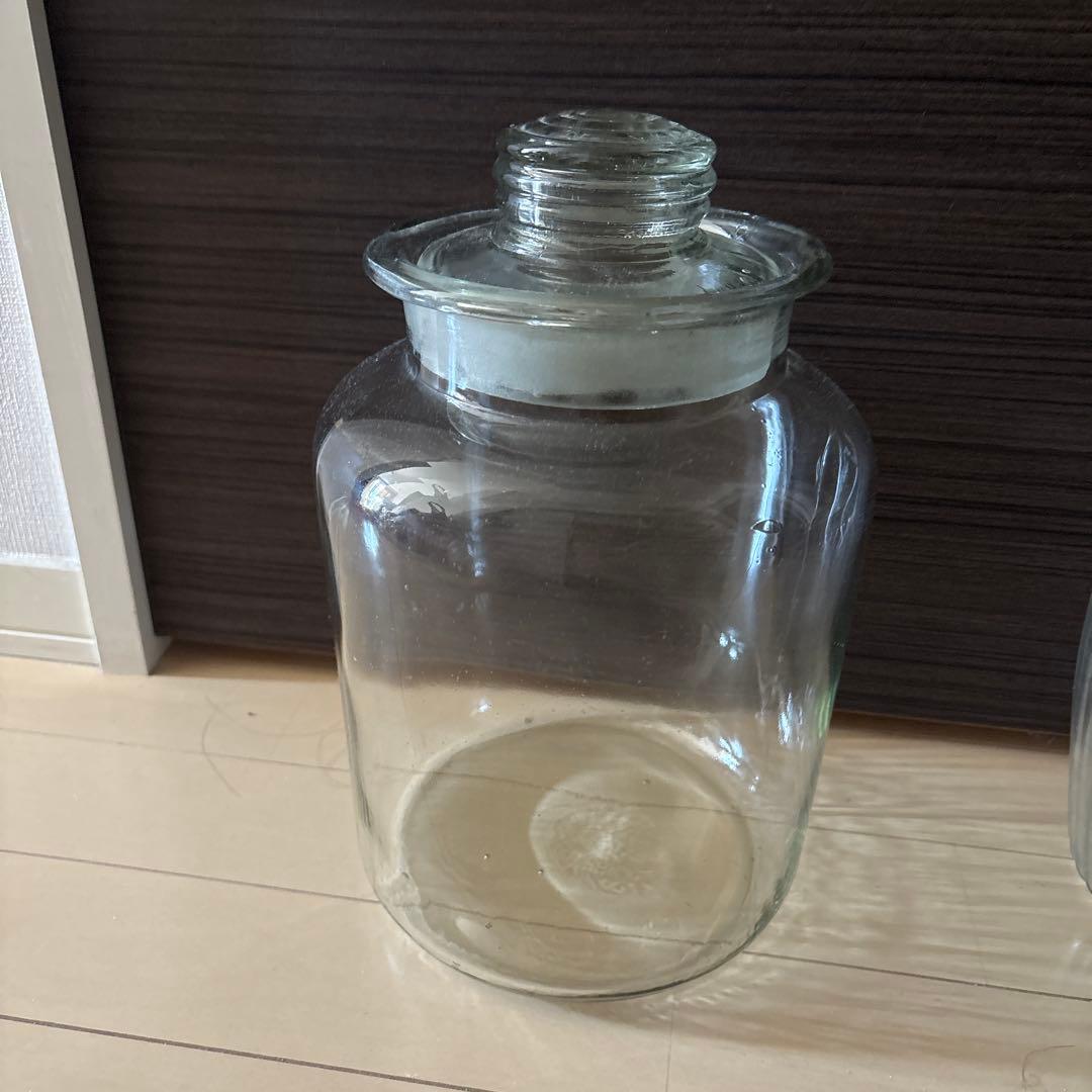 レトロなガラス瓶　　2点　送料込