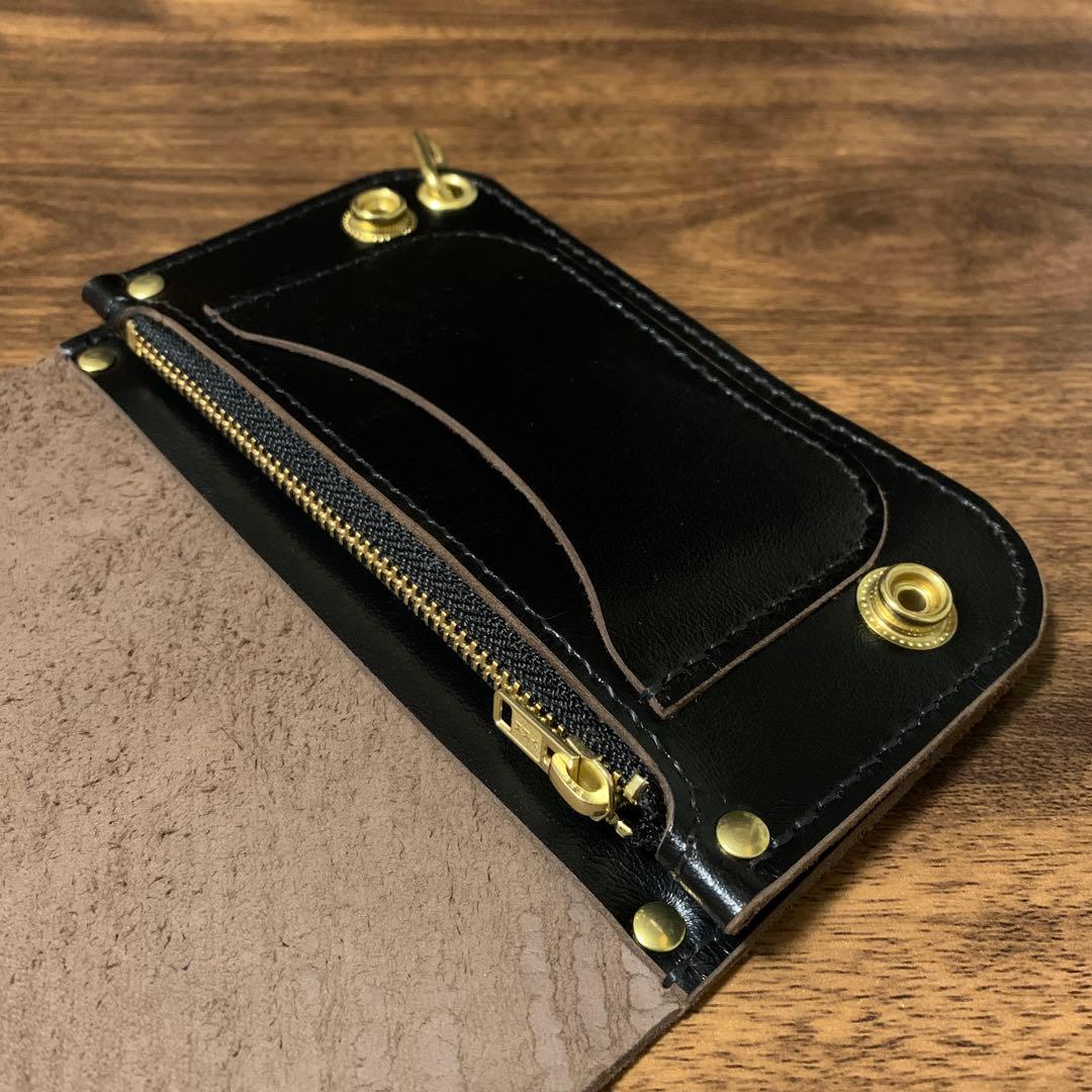 トラッカーウォレット　2層　ミドル　horseleather 素仕上げ