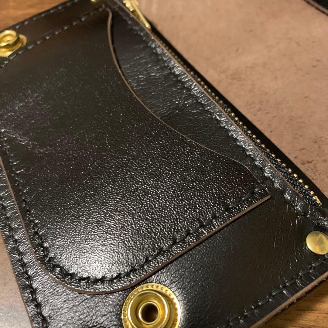 トラッカーウォレット　2層　ミドル　horseleather 素仕上げ