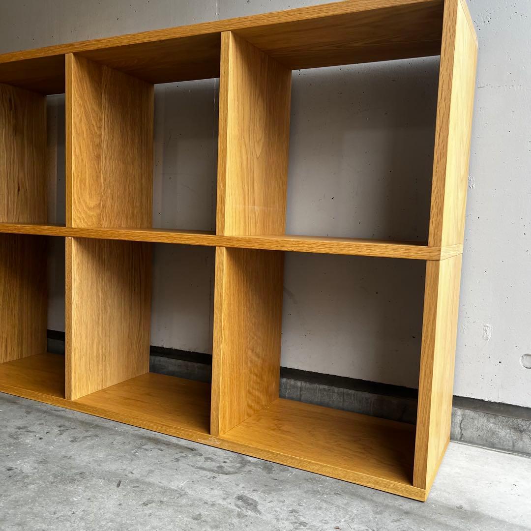 美品★無印 スタッキングシェルフセット・５段×２列・オーク材