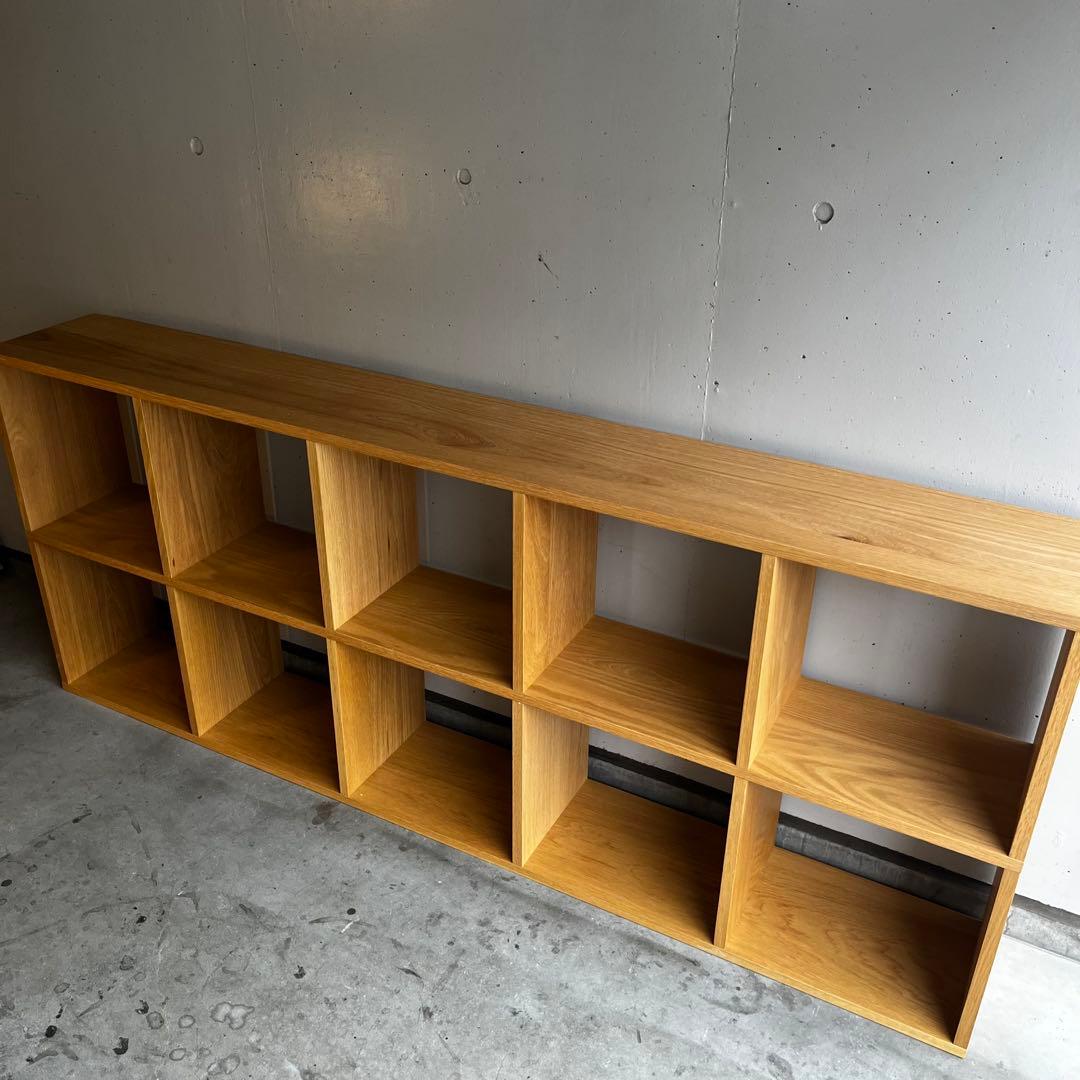 美品★無印 スタッキングシェルフセット・５段×２列・オーク材