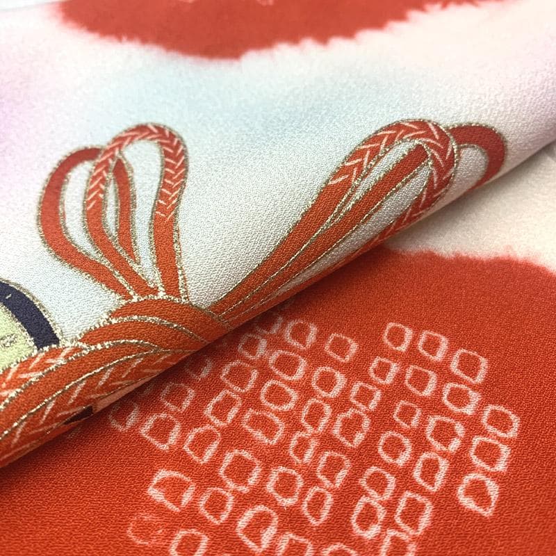 503ag50■七五三 七歳 女児 着物&袋帯&長襦袢&帯揚げ&帯締め&しごき■