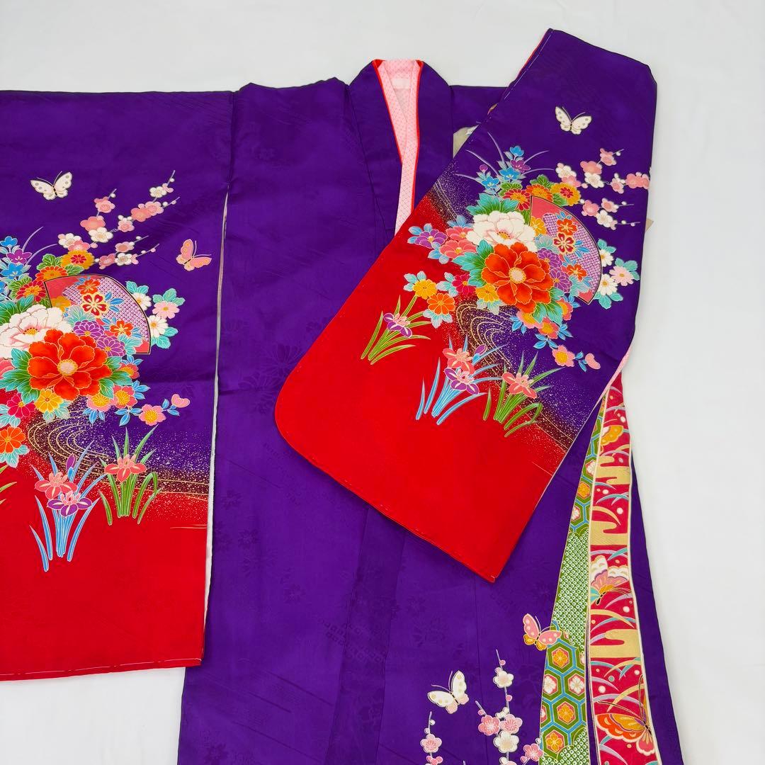 七五三 着物 7歳用 女の子 紫