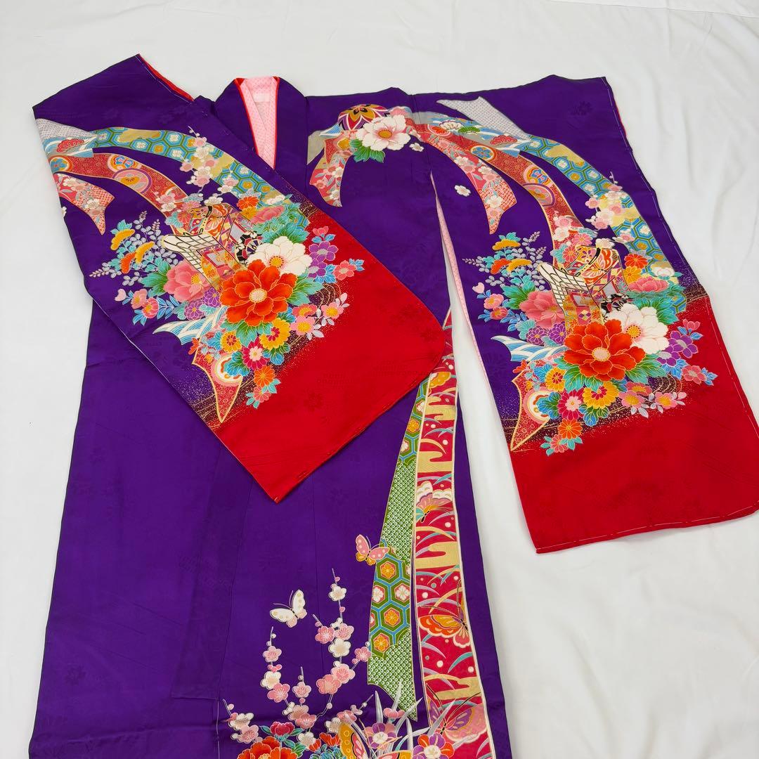 七五三 着物 7歳用 女の子 紫