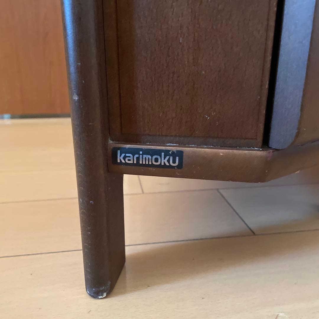 値下げ‼️Karimoku カリモク 三角コーナー電話台 花台 収納棚 ビンテージ