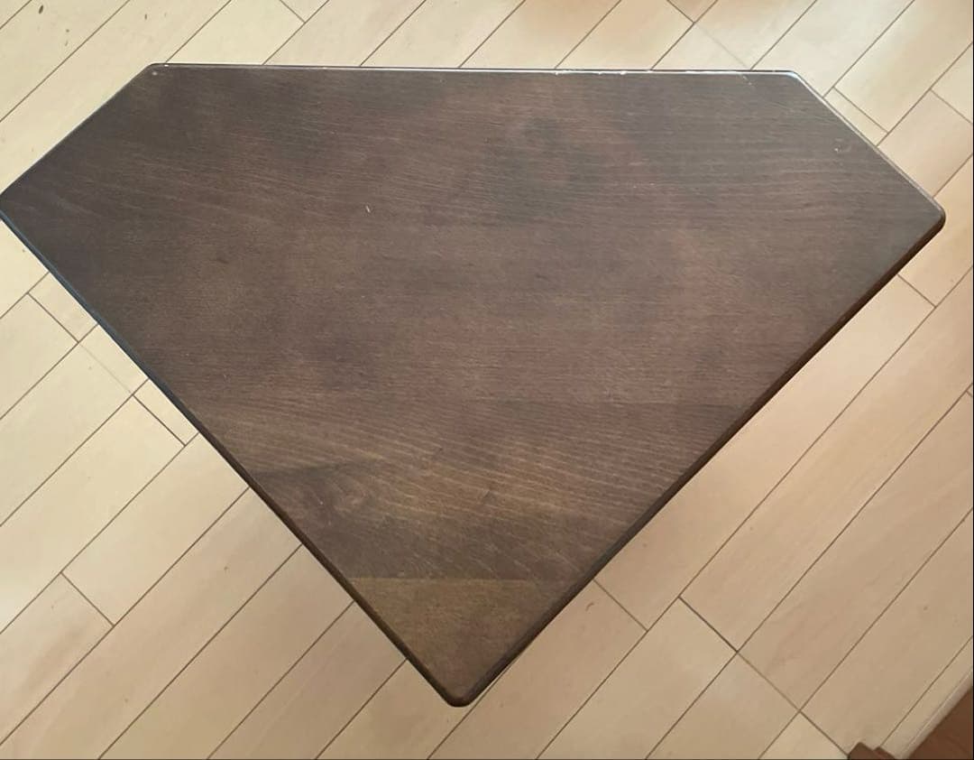 値下げ‼️Karimoku カリモク 三角コーナー電話台 花台 収納棚 ビンテージ