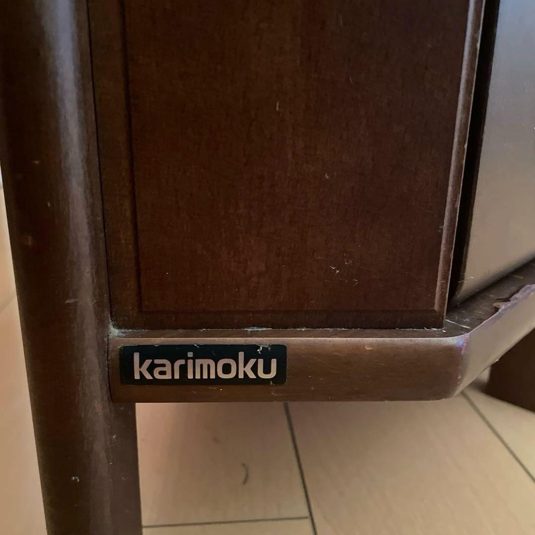 値下げ‼️Karimoku カリモク 三角コーナー電話台 花台 収納棚 ビンテージ