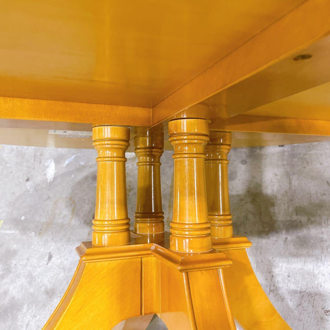 【稀少美品】モリシゲ家具 フローラ センターテーブル ローテーブル 4本支柱②