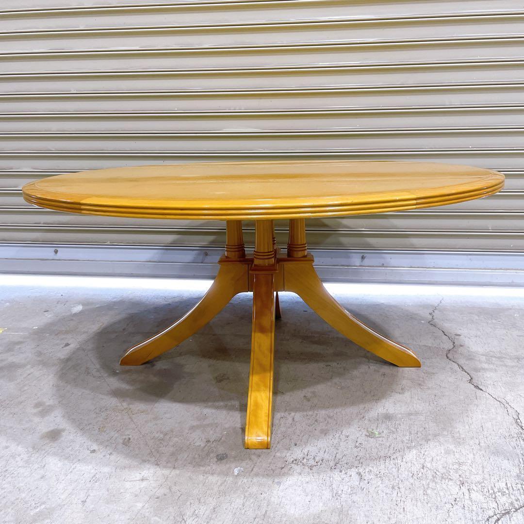 【稀少美品】モリシゲ家具 フローラ センターテーブル ローテーブル 4本支柱②