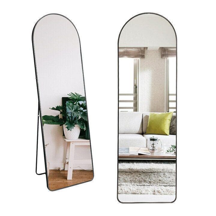 スタンドミラー 鏡 全身 鏡 壁掛け 姿見鏡 全身鏡 アーチ形 大型 金 973