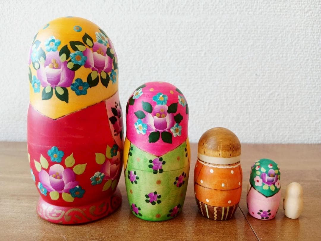 【LYH044】北欧ロシア雑貨 リューバ作のマトリョーシカ　サモワール