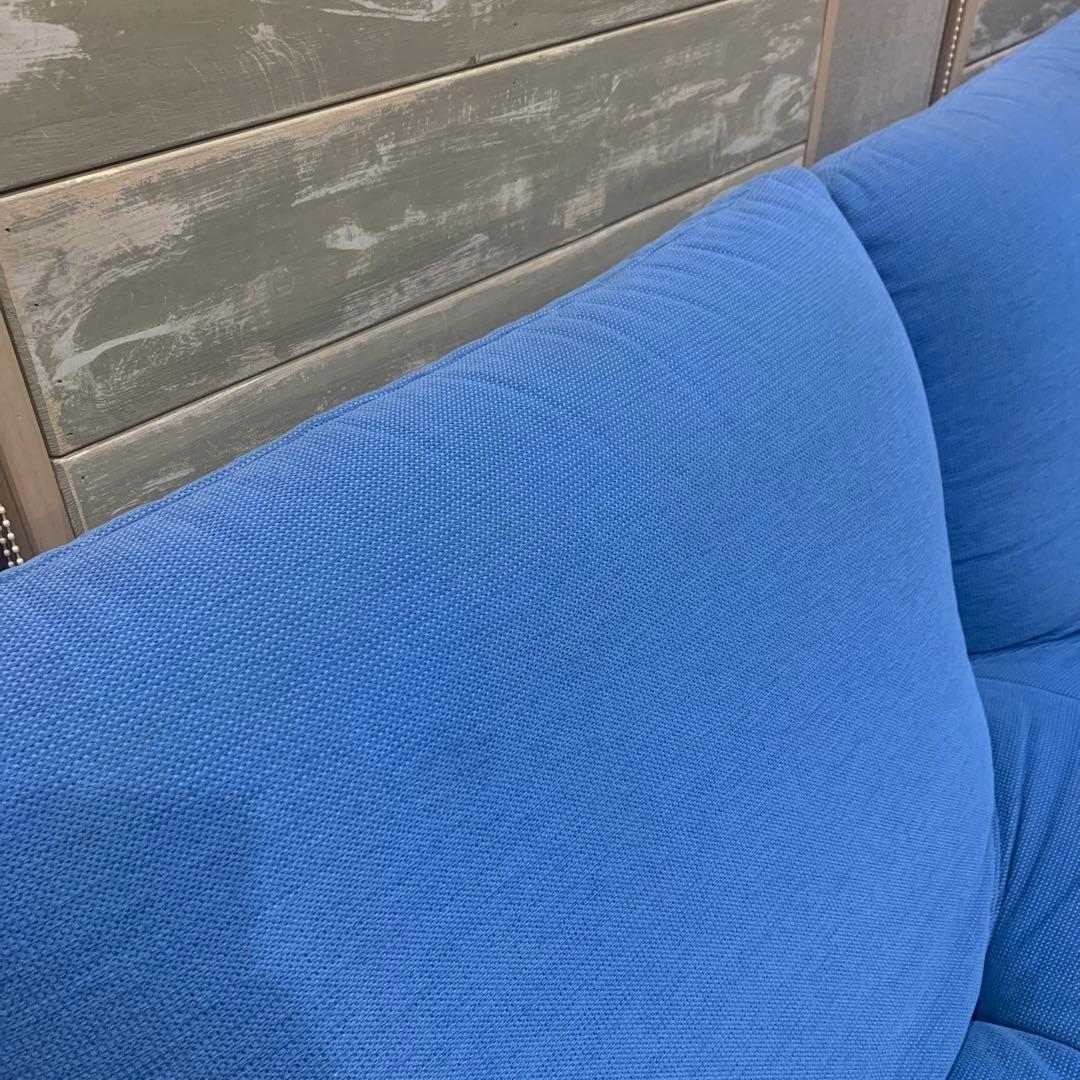 リーンロゼ　2人掛けソファ　リクライニングなし　ブルー