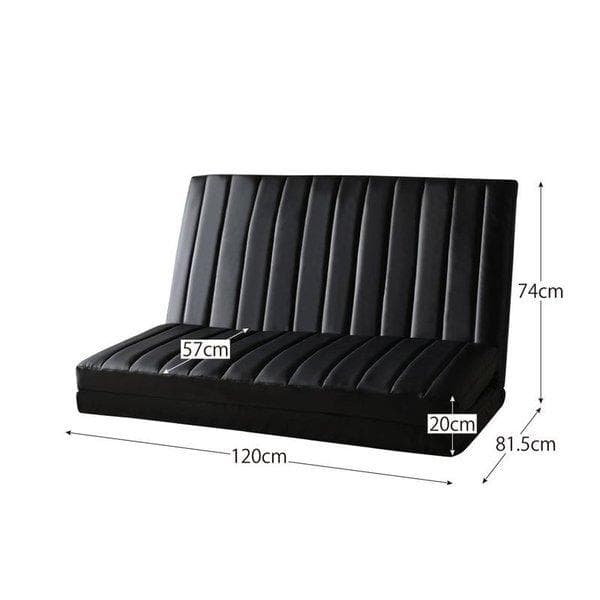 新品未使用　３WAYソファベッド　リクライニング　クッション２個付き　ネイビー