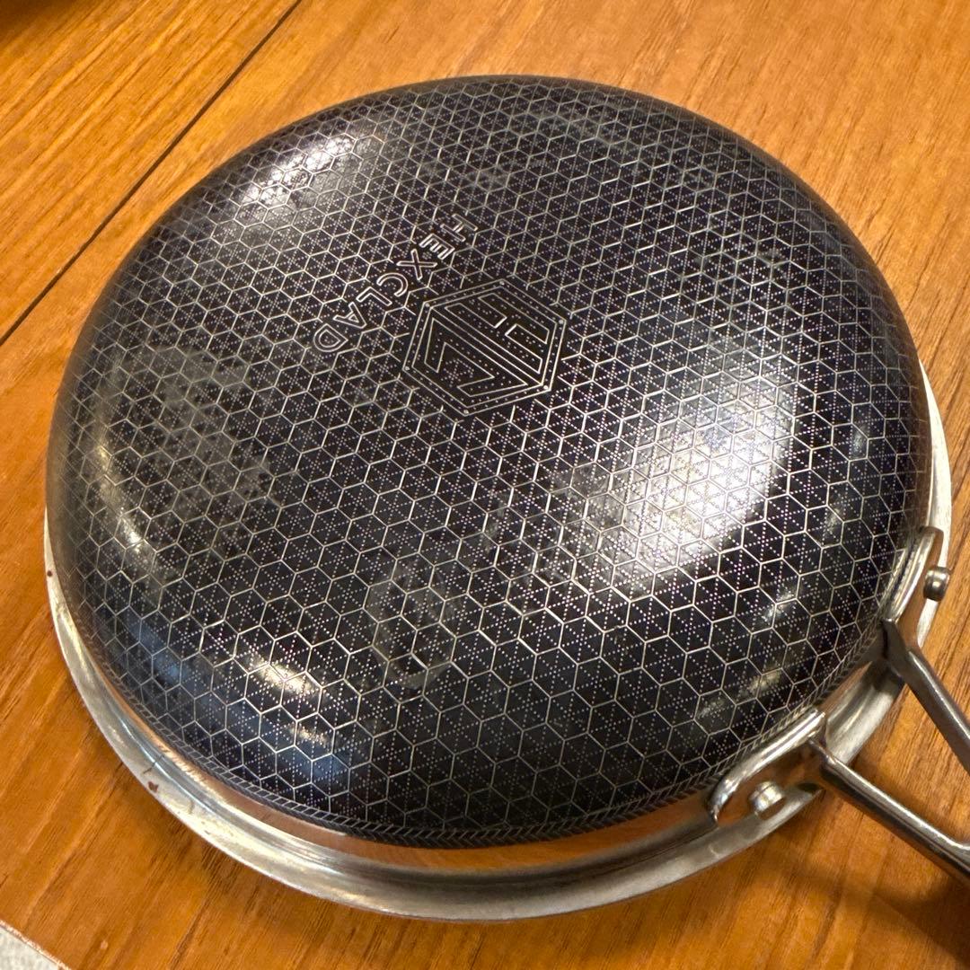 HexClad フライパン 20cm 蓋付き【焦げ付き防止加工】