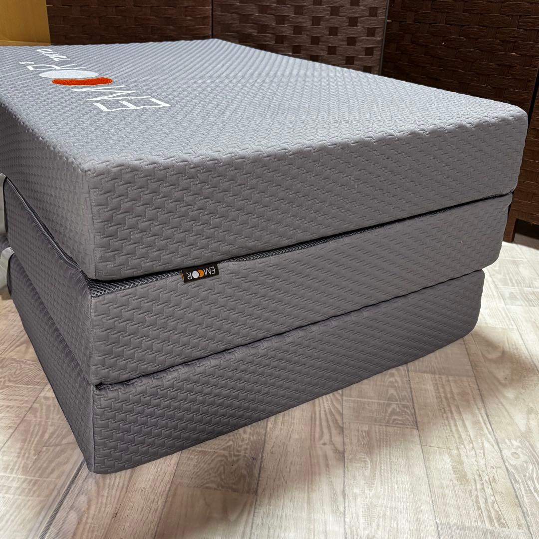 EMOOR GRAND 高反発　三つ折りマットレス　シングル　マットレス　寝具