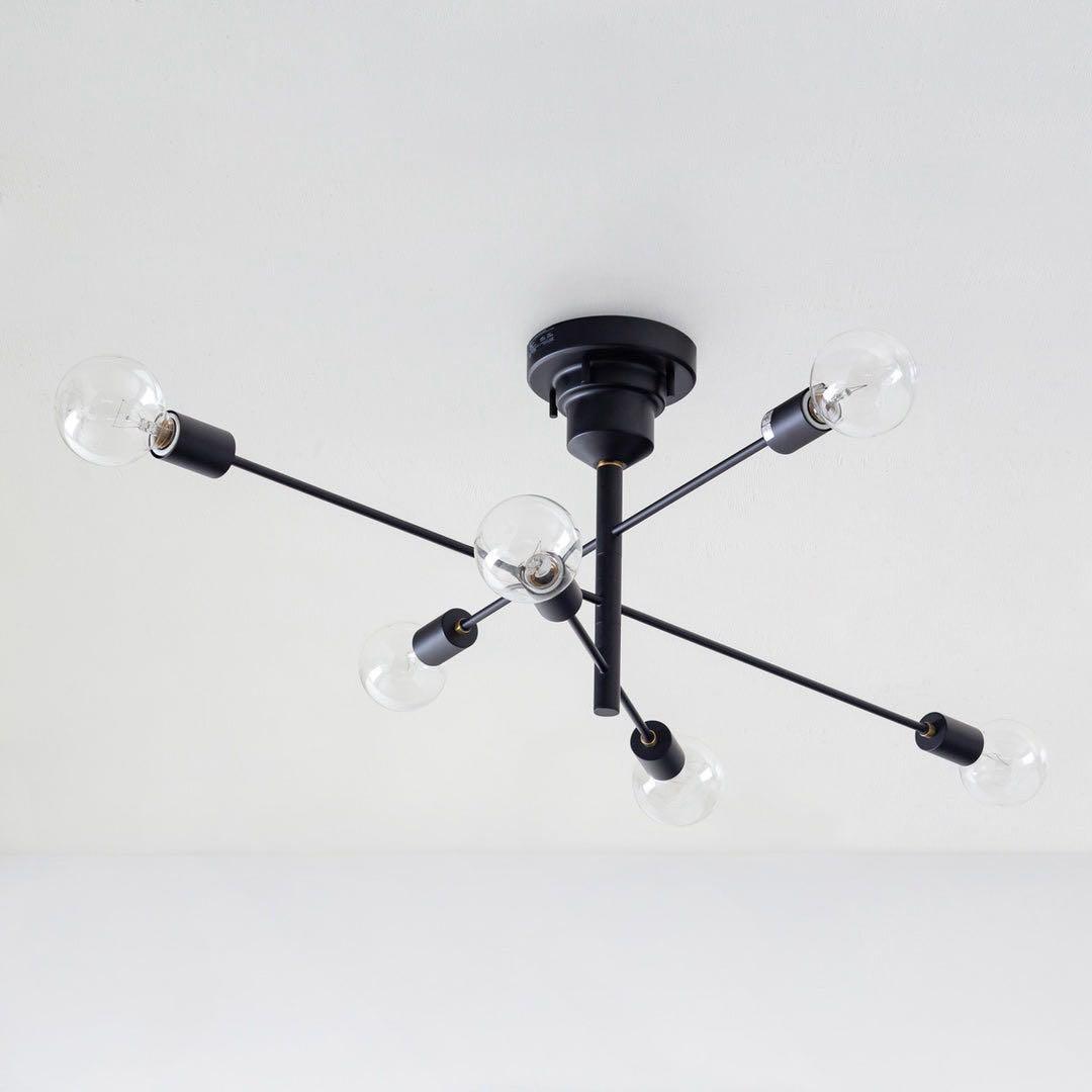 Simple - Socket 6灯シーリングライト PDL-141 電球セット