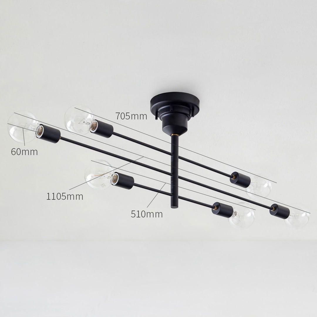 Simple - Socket 6灯シーリングライト PDL-141 電球セット