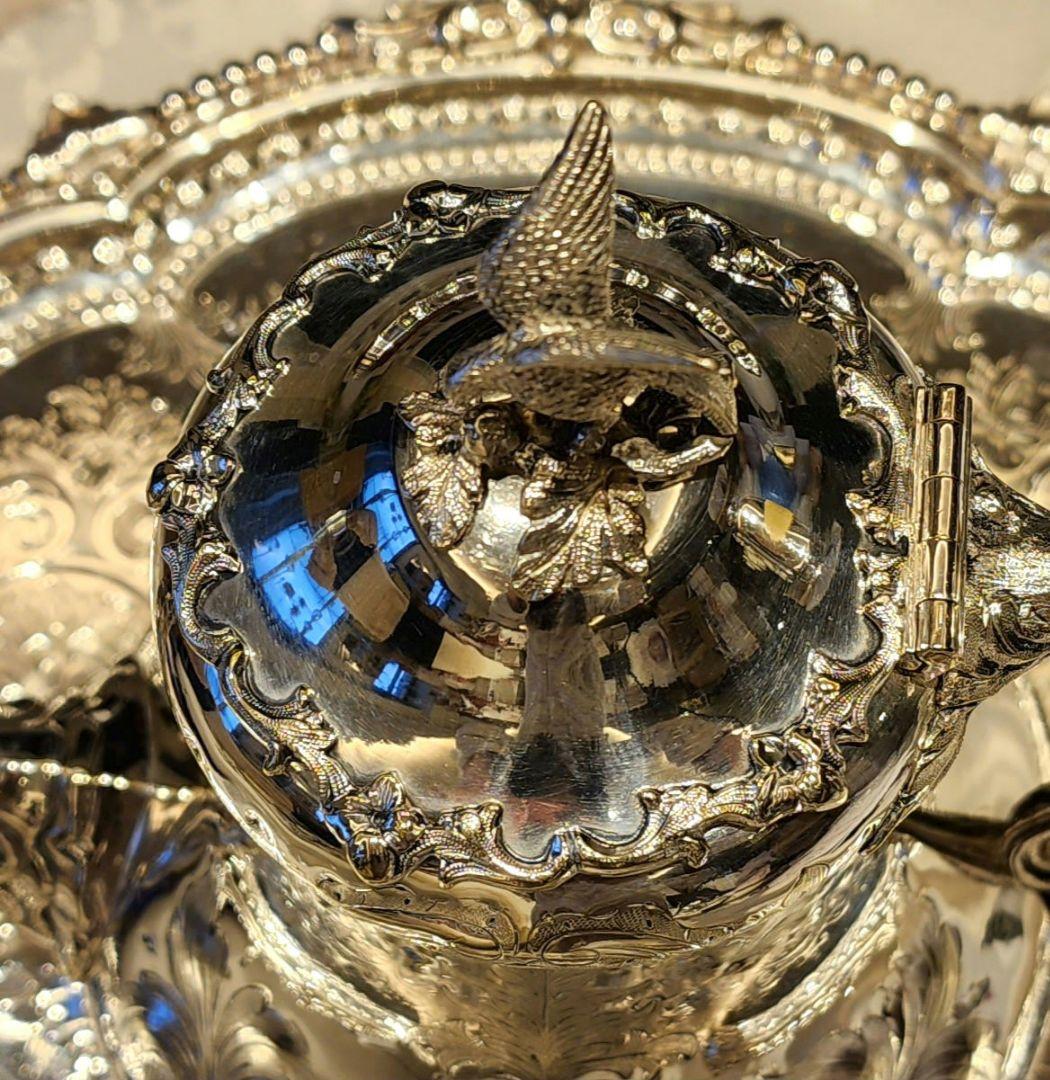 追加画像 純銀P 19 ティーセット 4点 ポット  シルバー アンティーク