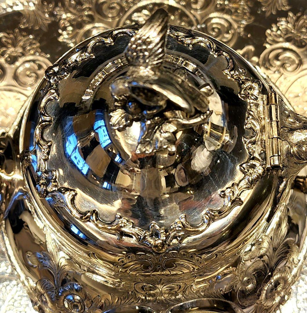 追加画像 純銀P 19 ティーセット 4点 ポット  シルバー アンティーク