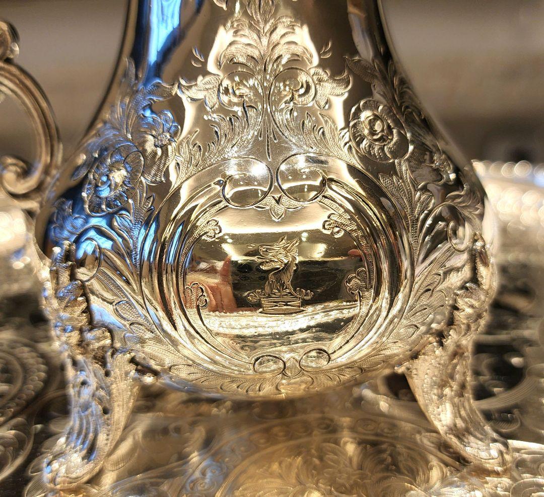 追加画像 純銀P 19 ティーセット 4点 ポット  シルバー アンティーク