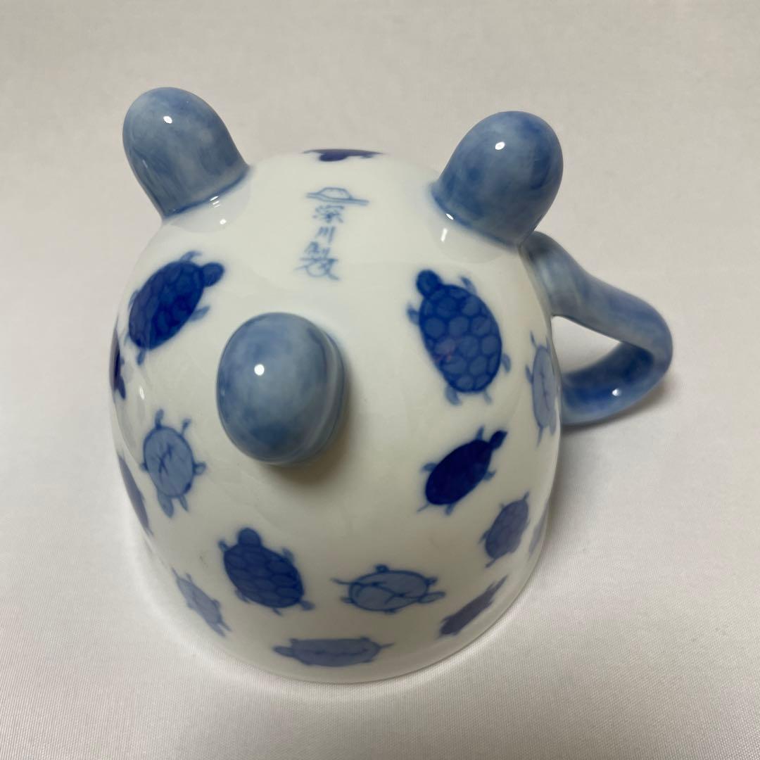 深川製磁 染付亀 三つ足マグカップ 3.6飯碗セット - メルカリ