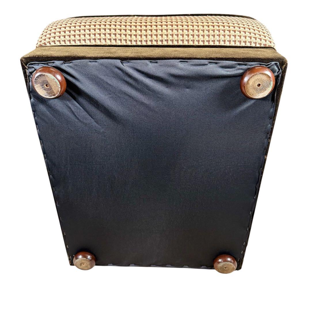 HR788 カリモク60 復刻プレート　総柄　1Pソファ　ベルベット