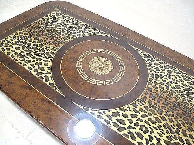 展示品ヴェルサーチホーム 最高級センターテーブル 　リビングテーブル　レオパード