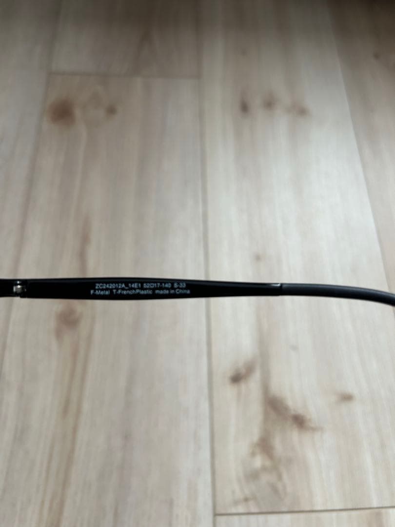 PCメガネ ブラックフレーム クリアレンズ zoff