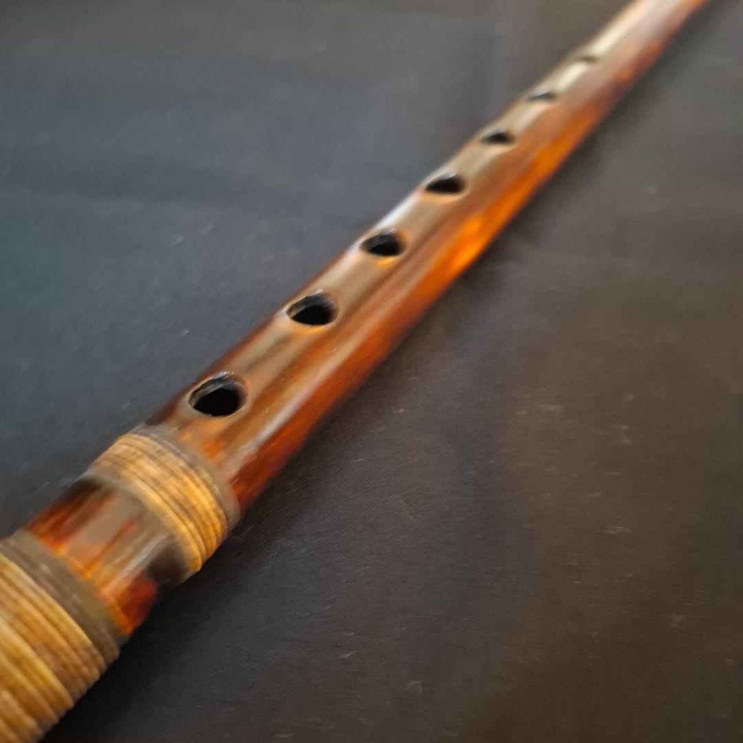 篠笛　古典調　7穴　五本調子　燻風仕上げ　超鐵仕様