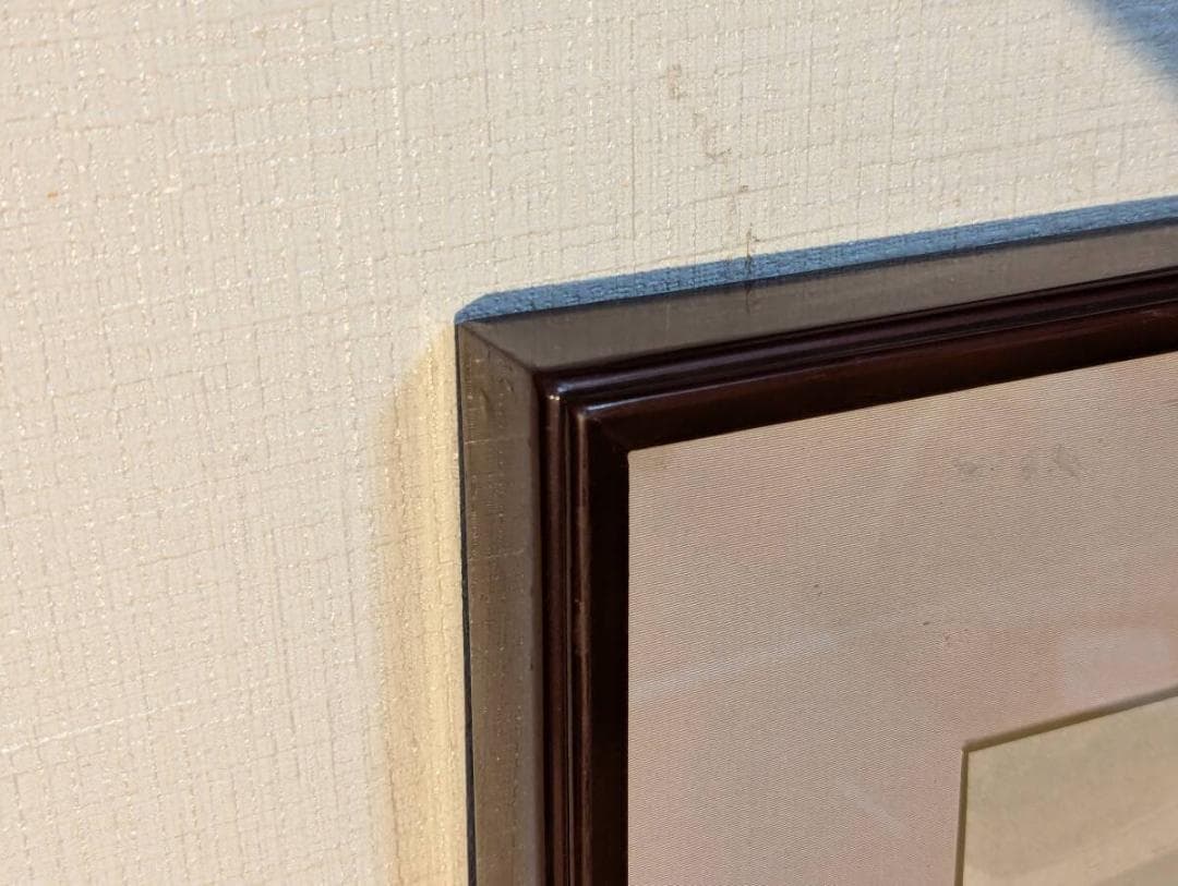 【真作】絵画　津田青楓　日本画8号　かきつばた　上品な和の花画　Z10