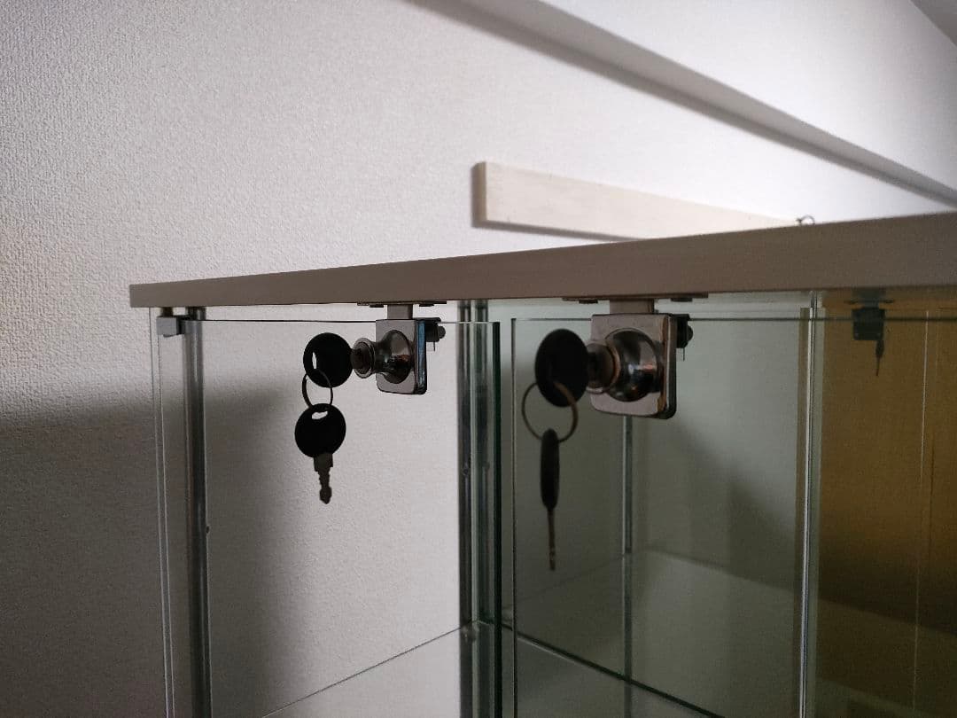 ガラスコレクションケース JONY 背面ミラータイプ ワイドハイタイプ