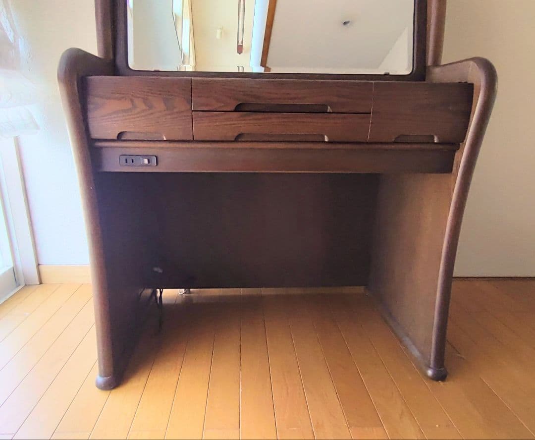 木製 ドレッサー ライティングビューロー デスク 鏡台 レトロ アンティーク